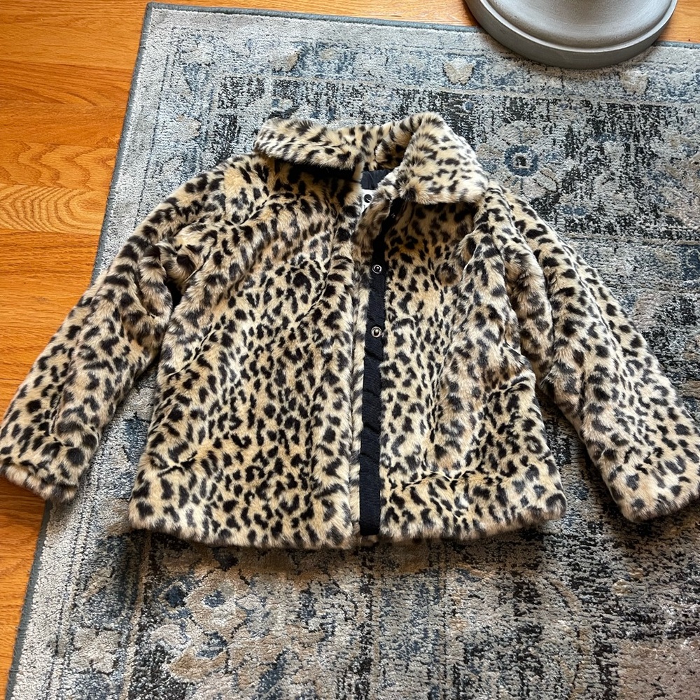 Girls Leopard Print Jacket Size 5T